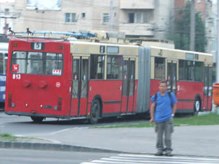 Ex-IVB-Obus 813 im Brasov (RO), unterwegs mit dem Hilfsdiesel